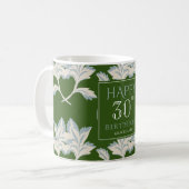 Elégante Mug de café d'anniversaire (Devant gauche)