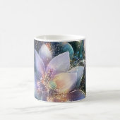 Élégante Mug de café noir floral (Centre)