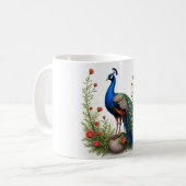 Élégante Mug de café Peacock (Devant gauche)