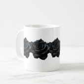 Élégante Mug de café Rose noir (Devant gauche)