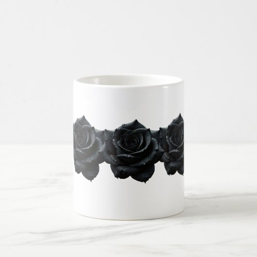 Élégante Mug de café Rose noir (Centre)