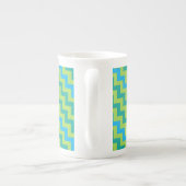 Élégante Mug de Chine d'os, Motif Diagonal Chevron (Dos)