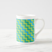 Élégante Mug de Chine d'os, Motif Diagonal Chevron (Droite)