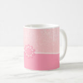 Élégante Mug de Damas Rose Chaud De Luxe (Devant droit)