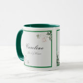 Élégante Mug de la servante en fleurs rose (Devant gauche)