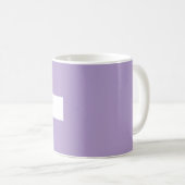 Élégante Mug de monogramme violet | Personnalisé (Devant droit)