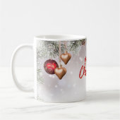 Élégante Mug de Noël Joyeux Or (Gauche)