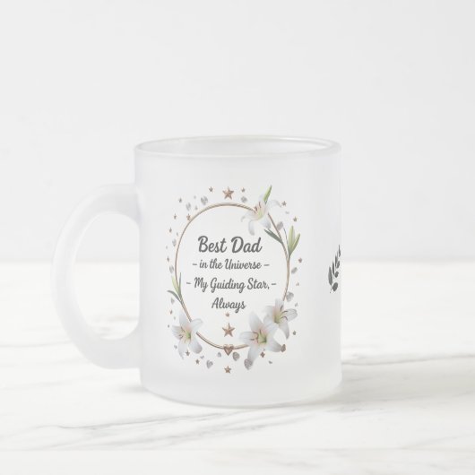Élégante Mug de papa givré - 10 oz "Étoile de guid (Gauche)