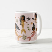 Élégante Mug de sirène afro-américaine (Devant droit)