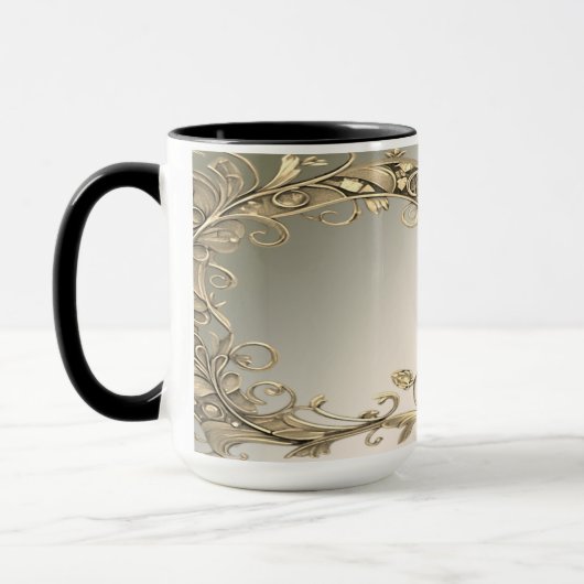 Élégante Mug décorative or moderne (Gauche)