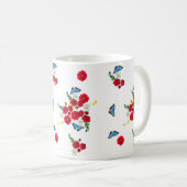 "Élégante Mug d'impression de rose rouge" (Devant droit)