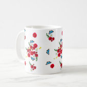 "Élégante Mug d'impression de rose rouge" (Devant gauche)