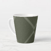 Élégante Mug en latte croisée en vert de mousse fo (Angle gauche)