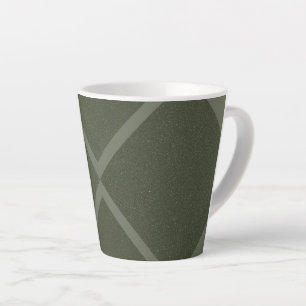 Élégante Mug en latte croisée en vert de mousse fo