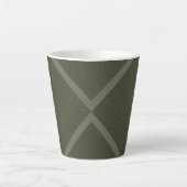 Élégante Mug en latte croisée en vert de mousse fo (Devant)