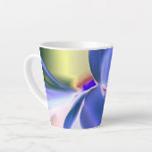 Élégante Mug en latte d'impression violette (Angle gauche)