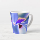 Élégante Mug en latte d'impression violette (Angle droit)
