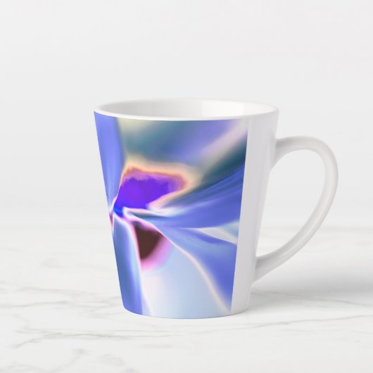 Élégante Mug en latte d'impression violette (Droite)