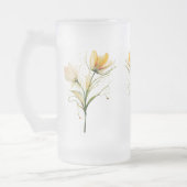 Élégante Mug en verre dépoli - Bouquet floral desi (Gauche)