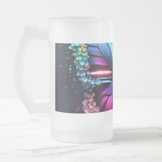 Élégante Mug en verre transparent (Gauche)