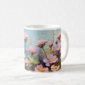 Elégante Mug Fleurs 3D (Devant droit)