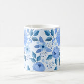 Élégante Mug Floral Bleu (Centre)