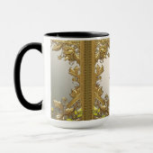 Élégante Mug Floral Décoratif Or (Gauche)