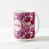 Élégante Mug Floral Personnalisé (Devant droit)