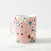 Élégante Mug florale classique (Devant gauche)