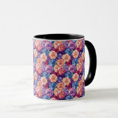 Élégante Mug florale romantique chic sophistiquée (Devant droit)