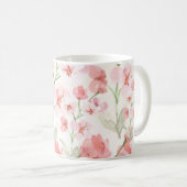 Élégante Mug florale rose (Devant droit)