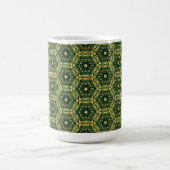 Élégante Mug géométrique en or foncé vert foncé (Centre)