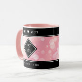Elégante Mug Mariage du 2ème Rose Quartz (Devant gauche)