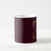Elégante Mug Mariage Monogram Gold & Burgundy Lace (Centre)