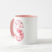 Élégante Mug personnalisée Sakura avec lettre S (Devant gauche)