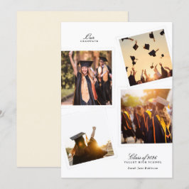 elegante multi 4 fotolijst afstuderen middelbare s aankondiging