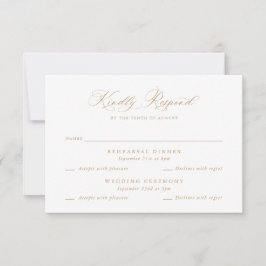 Elegante Multi Event Huwelijksrepetitie RSVP Card Kaart