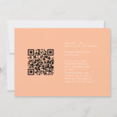 Elegante Multi Peach White Text Photo Sla de datum Save The Date (Achterkant)