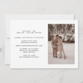 Elegante Multi Zwart Wit Tekst 4 Foto Save The Date (Achterkant)