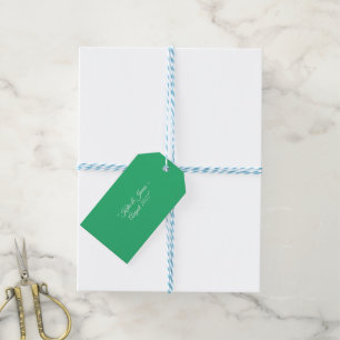 Elegante Munt Huwelijksgunst Cadeautags Cadeaulabel