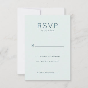 Elegante Munt Minimalistische RSVP Kaartje