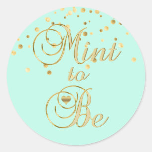 Elegante MUNT OM Gouden Huwelijksenvelop Afdichtin Ronde Sticker