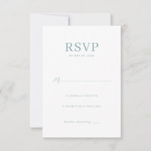 Elegante Munt RSVP-kaart RSVP Kaartje