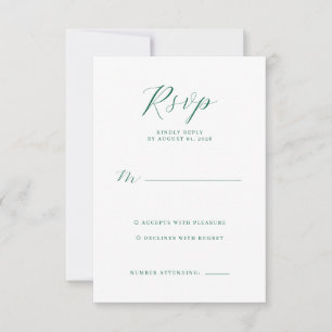 Elegante Munt RSVP-kaart RSVP Kaartje