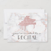 Elegante muziek piano recital kaart (Voorkant)