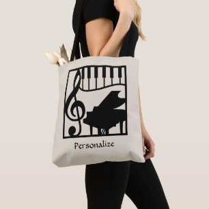 Elegante muziek piano toetsenbord sleutel noot sti draagtas
