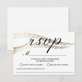 Elegante muziekhuwelijksliedverzoek RSVP (Voorkant / Achterkant)