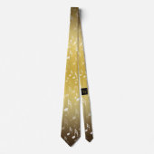 Elegante muzieknoten op een gouden achtergrond stropdas (Voorkant)