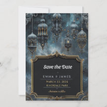Elegante mystieke save the date uitnodiging