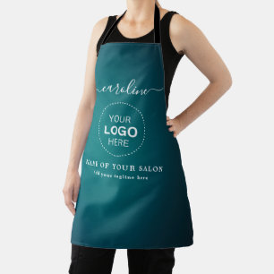 Elegante Naam en Logo kapsalon schort